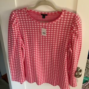 New shirt with tag, pink gingham